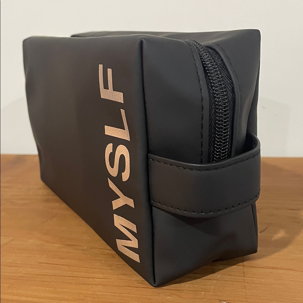 🍉 YSL MYSLF ABSOLUTE Black Toiletry Bag with Silver MYSLF Logo - Picture 4 of 16